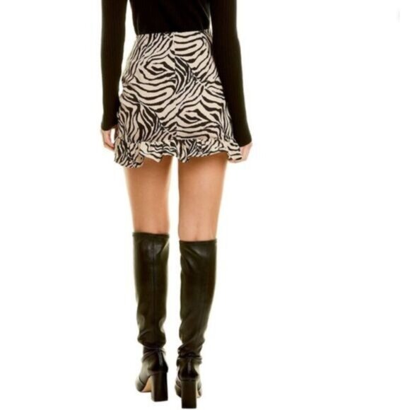 Rosewater Remi Zebra Print Ruched Mini Skirt Size S - Picture 7 of 7